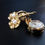 Thumbnail: Rare 9CT Gold Pearl , Garnet Rotary Brooch Watch by Sylvain Dreyfus London 1965