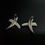 Thumbnail: London Cross Sword Sterling Silver Earrings /Brooch Set Avant Garde / 1993