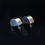 Thumbnail: Modernist Sterling Silver Earrings by M Zaremski