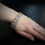 Thumbnail: 20th Century Modernist /Scandinavian Style Heavy Link 925 Silver Bracelet