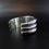 Thumbnail: Vintage Modernist Egyptian Heavy Silver Cuff Bracelet Unisex 73.2 gr Hallmarked