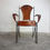 Thumbnail: Early 20th Century Industrial French Saddle Leather Iron Brass Armchair CH7