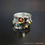 Thumbnail: 20th Century Brutalist 925 Silver / Gold Over Modular Coral / Turquoise Ring