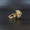 Thumbnail: Modernist Pagoda Dome Coral Tree Bark Cocktail Ring 14 Carat Gold Opal 8.4gr