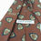 Thumbnail: Giorgio Armani Retro 1980's Brown Blue Feathers %100 Silk Tie Made in Italy