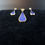 Thumbnail: Modernist 9ct Gold Lapis Lazuli Tear Drop Dangle Earrings / Pendant Inlay Work