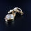 Thumbnail: Rare 9CT Gold Pearl , Garnet Rotary Brooch Watch by Sylvain Dreyfus London 1965