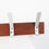 Thumbnail: Danish Scandinavian Style Aluminium Teak Wall Coat Hooks