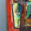 Thumbnail: Abstract Ray Rushton 1963 Oil Painting On Board Red Blue British Modernist SW19