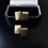 Thumbnail: 1960's 9ct Gold On 925 Silver Modernist Minimalist Cuff Links With Michael Platt