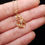 Thumbnail: Modernist 14K 14 Carat Gold Freeform Gold Nugget Diamond Pendant Necklace