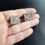Thumbnail: British Brutalist Abstract 1971 Sterling Silver Unisex Rectangle Cufflinks L & O