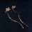 Thumbnail: Minimalist 9ct Yellow White Gold Daisy Dangle Pull Through Earrings 375