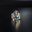 Thumbnail: 20th Century Artcraft /  Art Nouveau 925 Silver / Gold Ring With Turquoise