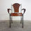 Thumbnail: Early 20th Century Industrial Salvage Saddle Leather Iron Brass Armchair  CH5