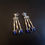Thumbnail: Postmodern Memphis 925 Sterling Silver Gold Details Lapis Lazuli Garnet Earrings