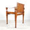Thumbnail: Vintage Saddle Leather Hardwood Brass Detailed Campaign Safari Chair Armchair Wi