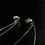 Thumbnail: Modernist Sterling Silver Turquoise Drop Dangle Ball Earrings