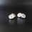 Thumbnail: Vintage Button Shape Sterling Silver and Mother of Pearl Cufflinks