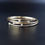 Thumbnail: Modernist Style 9ct Gold Zirconia 3 Rod Bracelet