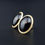 Thumbnail: Victorian Style 14ct 14 Carat Gold Onyx Large Stud Earrings