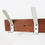 Thumbnail: Danish Scandinavian Style Aluminium Teak Wall Coat Hooks