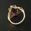 Thumbnail: Art Nouveau Art Crafts Gold Amethyst Ring 14CT 9CT Rose Gold Dress Ring