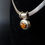 Thumbnail: London Import Sterling Silver and Golden Amber Roman Style Choker Necklace