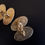 Thumbnail: Vintage Gold Plated Sterling Silver Enamelled Wine Bottle Double Sided Cufflinks