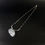 Thumbnail: Modernist Light Blue / Grey Rock Crystal Sterling Scandinavian Style Necklace