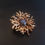 Thumbnail: Mid Century Modern Modernist 18ct Gold Diamond Sapphire Coral Brooch Handmade