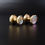 Thumbnail: Art Deco Gold Hexagon Mother of Pearl Double Sided Expanding RetractingCufflinks