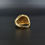 Thumbnail: Frascarolo Style Vintage Italian 18k Gold Green Blue Enamel Dome Dress Ring