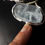 Thumbnail: Modernist Light Blue / Grey Rock Crystal Sterling Scandinavian Style Necklace