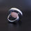 Thumbnail: Vintage Modernist Scandinavian Large Rose Quartz Sterling Silver Statement Ring