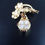 Thumbnail: Rare 9CT Gold Pearl , Garnet Rotary Brooch Watch by Sylvain Dreyfus London 1965