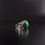 Thumbnail: 20th Century Round Malachite 925 Sterling Silver Bridal Ring