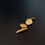 Thumbnail: ART Deco Gold Filled Geometric Round Cufflink