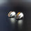Thumbnail: Modernist German Sterling Silver Tiger Eye Clip On Heavy Earrings Maker GJL LD