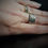 Thumbnail: 20th Century Brutalist 925 Silver / Gold Ring With Moonstone