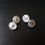 Thumbnail: Vintage Button Shape Sterling Silver and Mother of Pearl Cufflinks