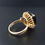Thumbnail: Vintage 9ct Gold Smoky Quartz Woven Basket Design Dress Ring