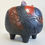 Thumbnail: Vintage Bitossi Pottery Black Red Tramonto Glaze Bulldog Aldo Londi 70's