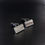 Thumbnail: Modernist Brushed 835 Silver Rectangle Unisex Cufflinks German Danish CH