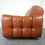 Thumbnail: Danish Tan Leather Button Seat 2 Seater Sofa Retro Sofa Vintage London