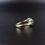Thumbnail: Vintage Scandinavian Style Blue Topaz 9 Ct 9K Gold Modernist Ring Hallmarked