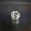 Thumbnail: 20th Century Brutalist 925 Silver / Gold Over Modular Coral / Turquoise Ring