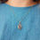 Thumbnail: 9ct Gold Sapphire Dia Diamonds Flower Pendant With 20 inch Chain Gold Necklace 