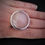 Thumbnail: Vintage Modernist Scandinavian Large Rose Quartz Sterling Silver Statement Ring