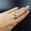 Thumbnail: Vintage Scandinavian Style Blue Topaz 9 Ct 9K Gold Modernist Ring Hallmarked